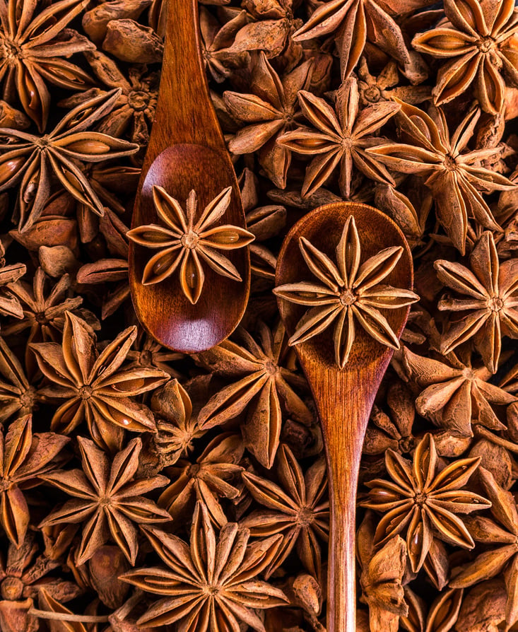 Star Anise Seeds Background